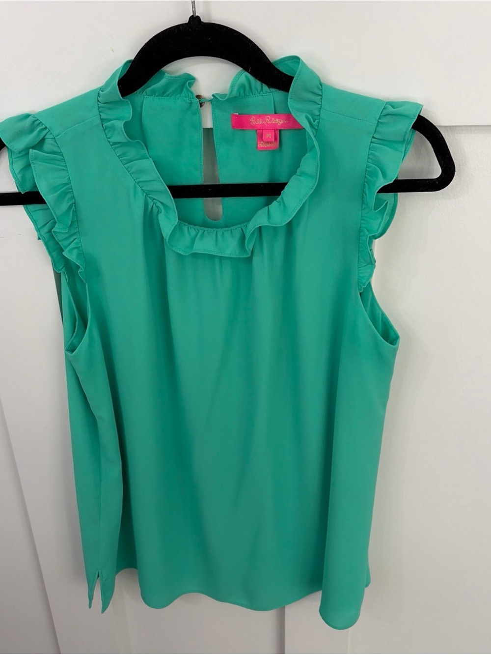 Lilly Pulitzer Talisa Ruffle Neck Sleeveless Shell